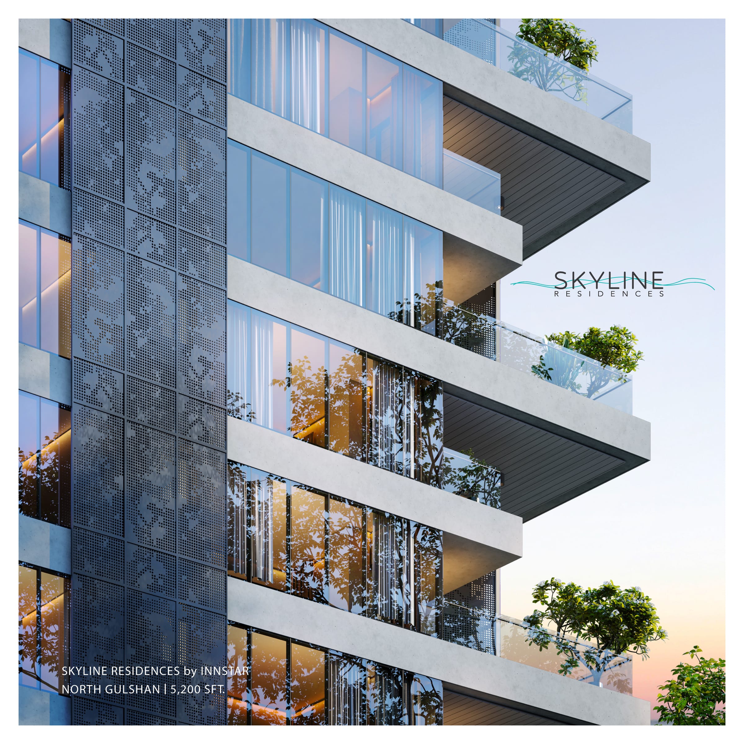The residences, facade