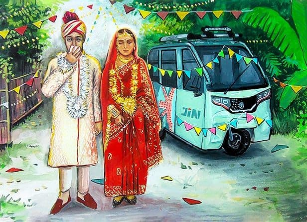 The wedding, painted for the campaign