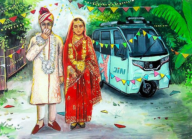 The wedding, painted for the campaign