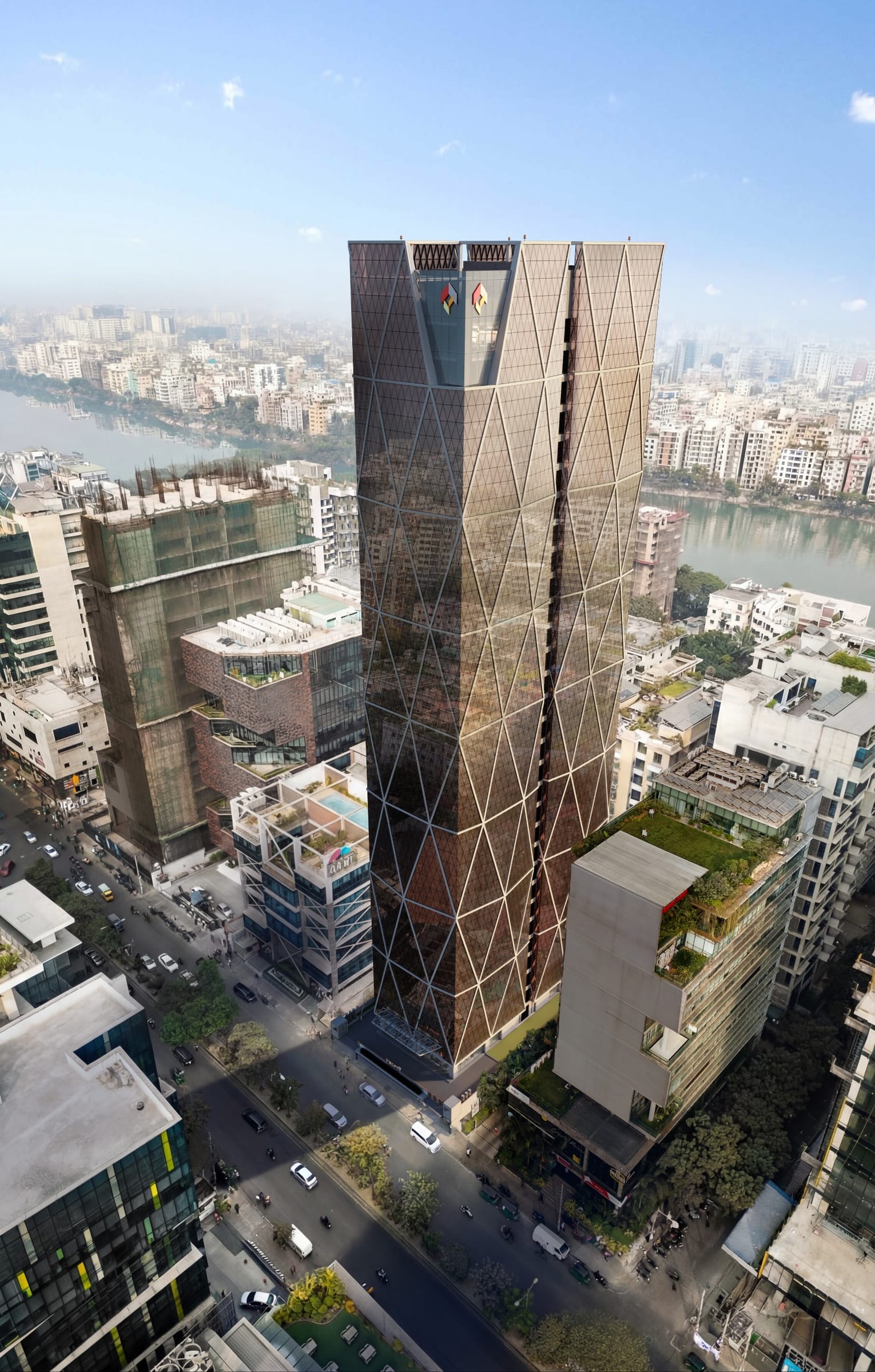 The tower in its city